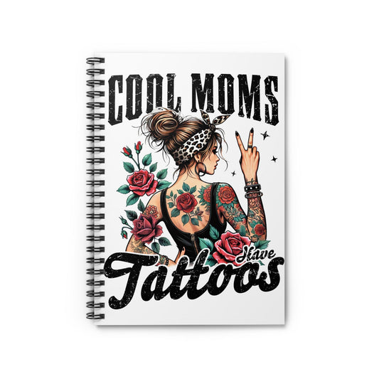 Spiral Notebook - Ruled Line, Mothers Day Cool Gift Tattoos, Journal, Gift for Mom, Unique Stationery, Mother's Day Present, Tattoo Lover