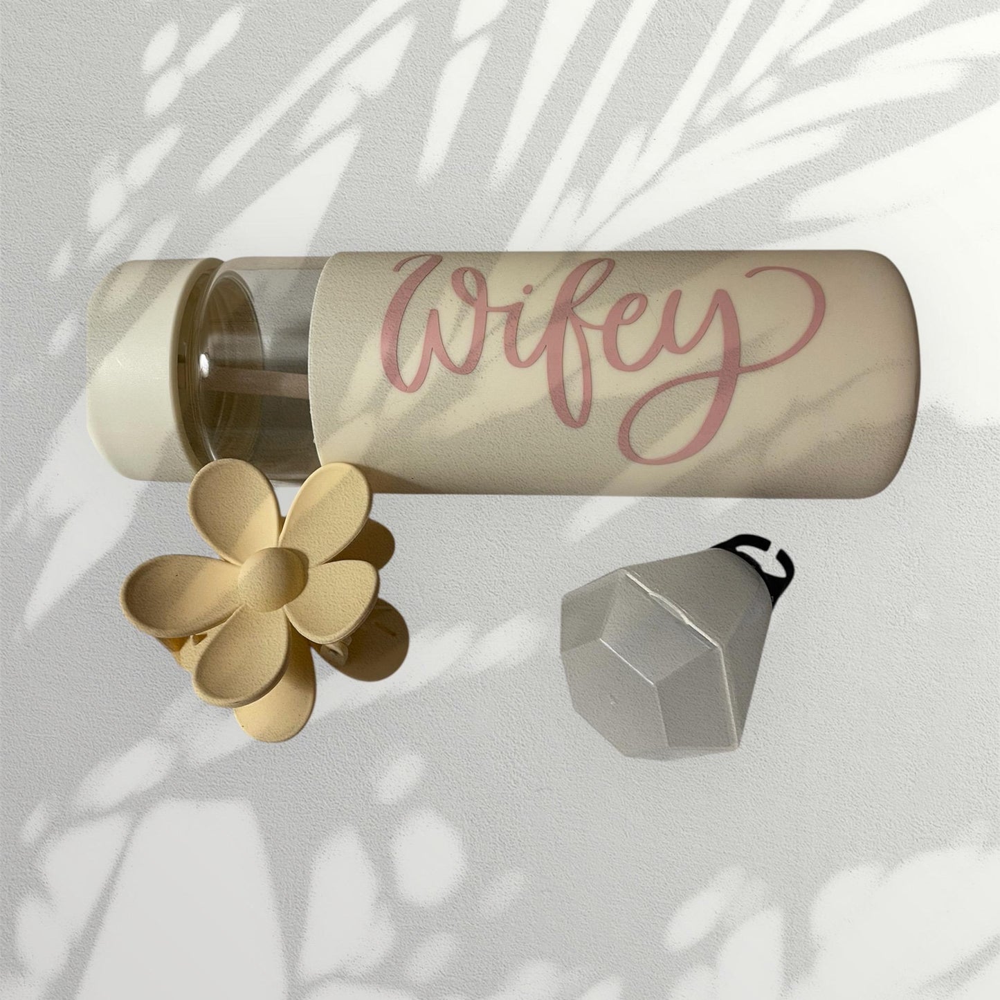 Bridal Gift Set: Canvas Bags, Glass Tumbler & Hair Clip