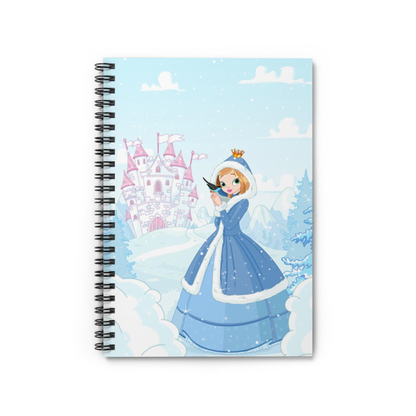 Pretty in Blue princess spiral notebook