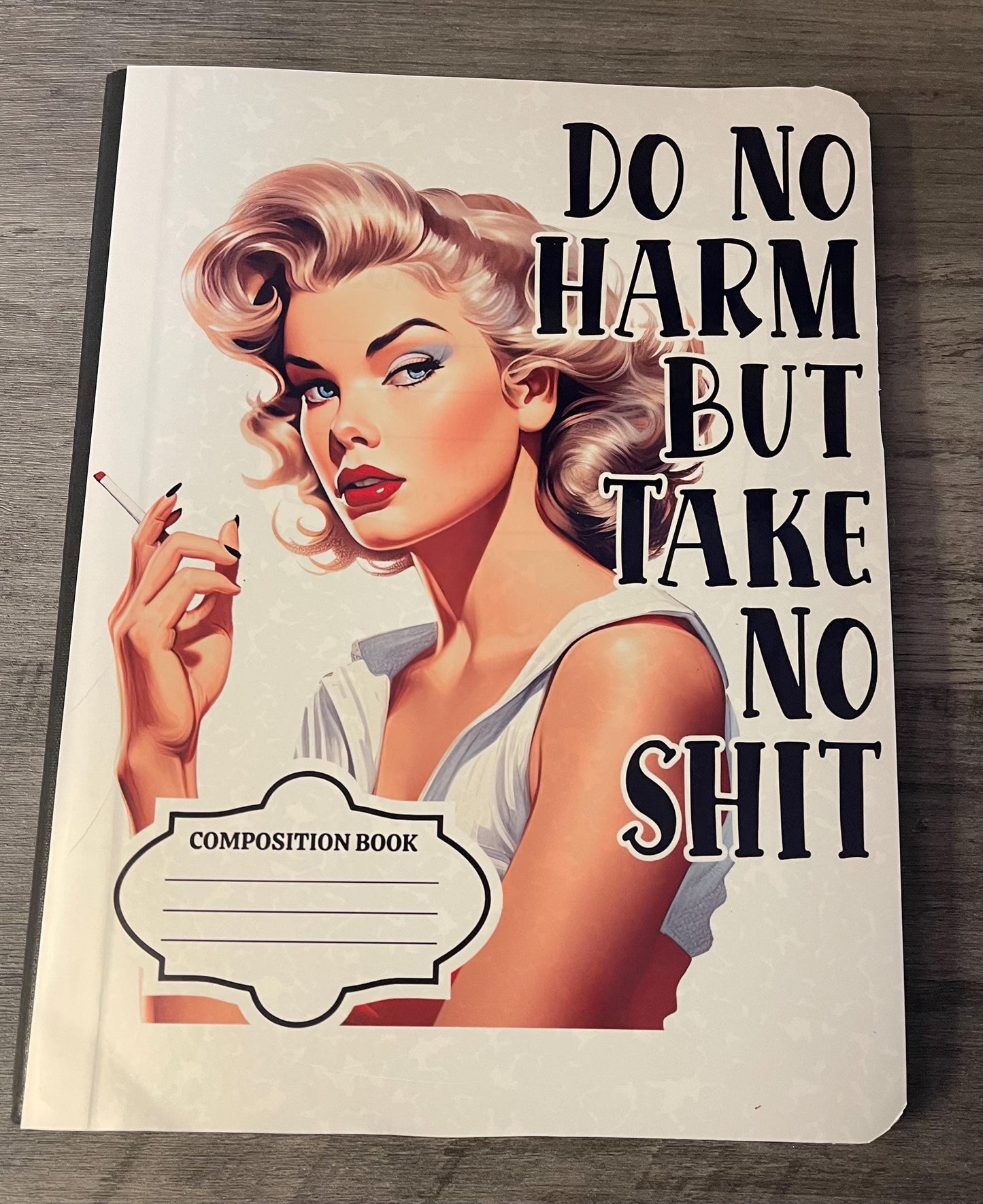 Sassy Composition Notebook – Unique Front & Back Design